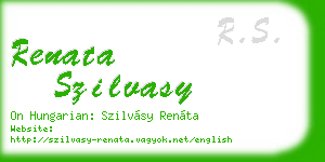 renata szilvasy business card
