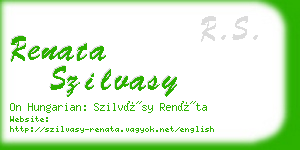 renata szilvasy business card